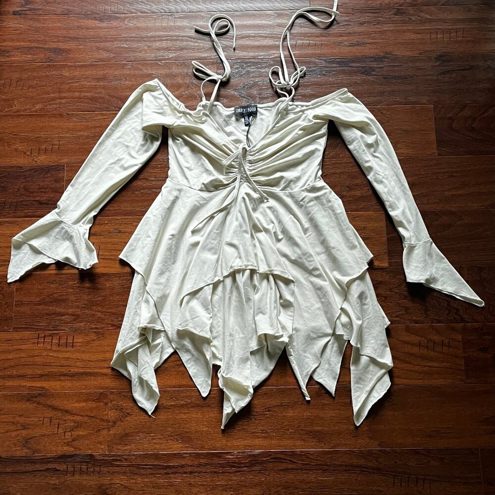 Dolls Kill / Current Mood - Cream Fairy Handkerchief Dress